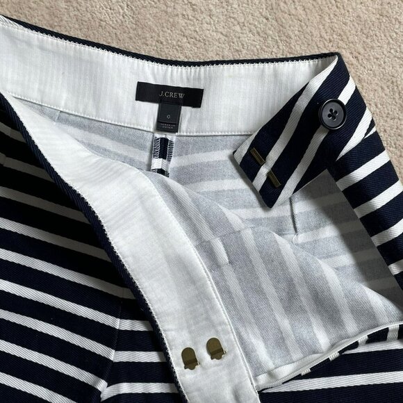 J. Crew Blue White Striped Sailor Shorts Style E7495 Woman's Size 0 NWOT - Picture 5 of 7